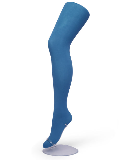 Bonnie Doon BN161911 Opaque Comfort 40 Tights - denim blue (blue ashes) soft opaque tights with a deep high waist band, gusset and extra panel in size XXL.