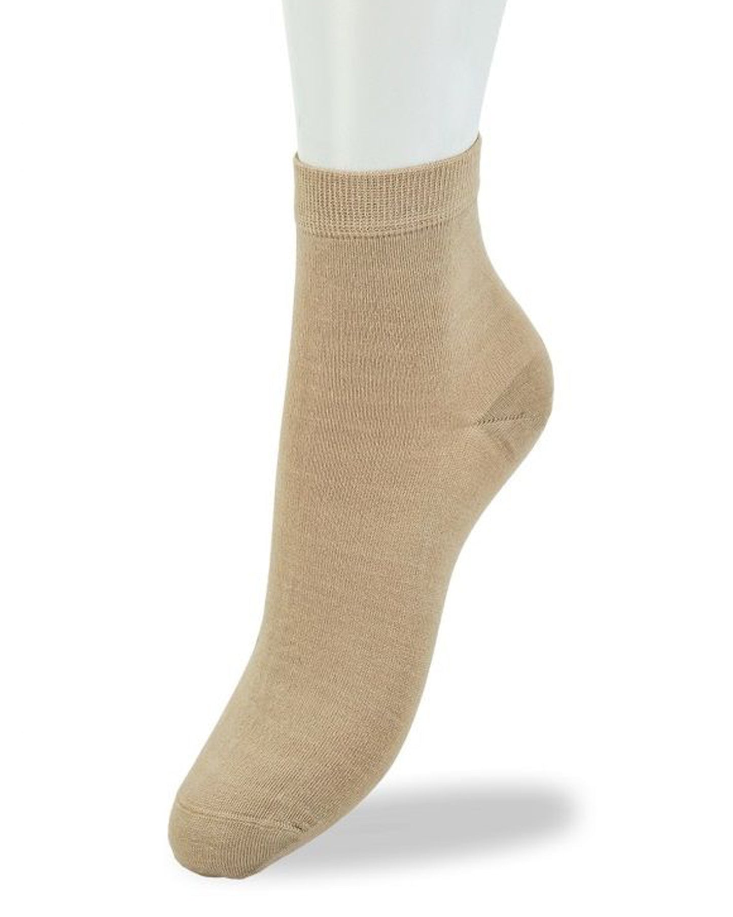 Bonnie Doon Basic Cotton Quarter BN761100 - beige sand low ankle sock