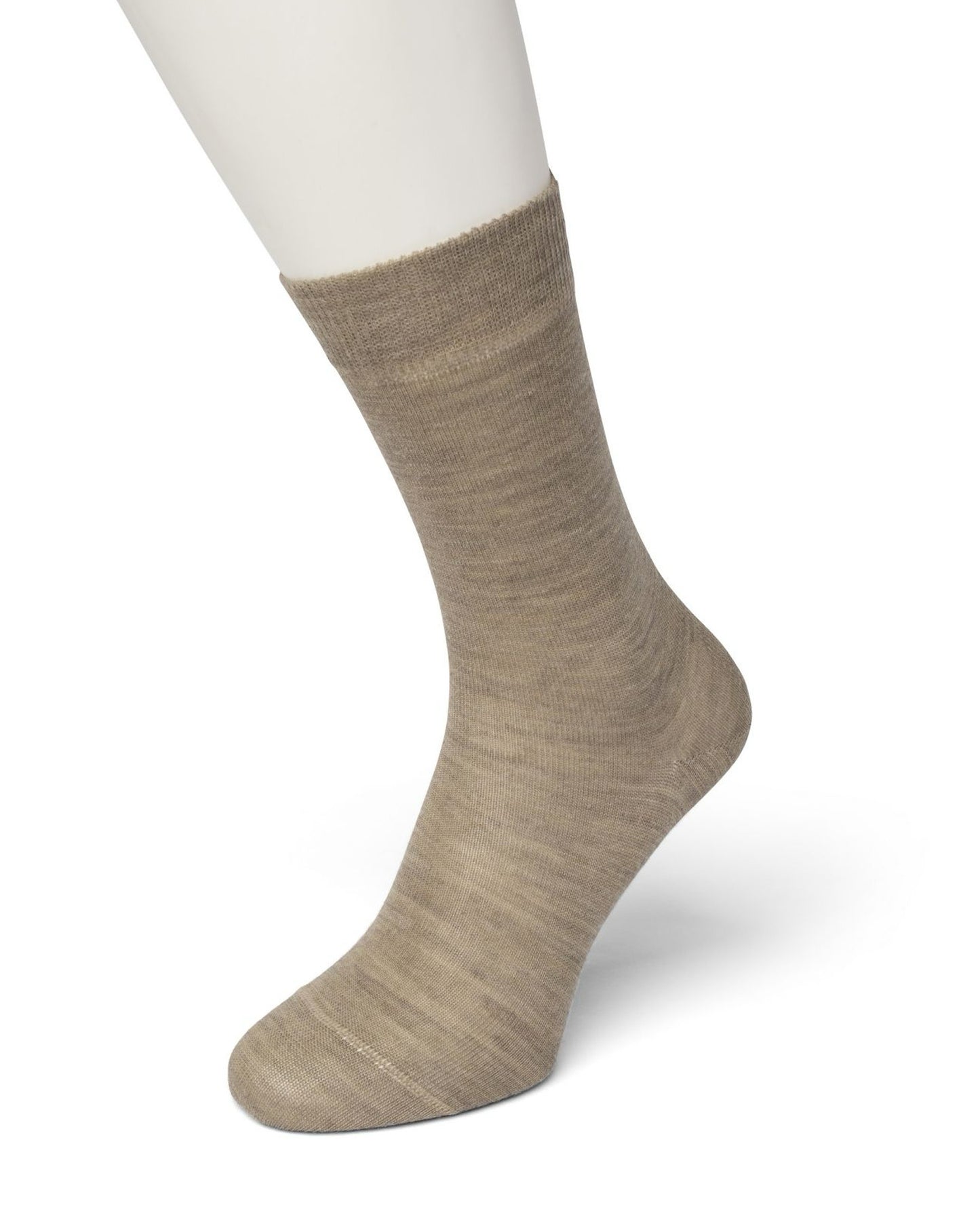 Bonnie Doon Wool/Cotton Sock BD631402 - beige (taupe heather) warm thermal ankle socks perfect for the cold Winter weather