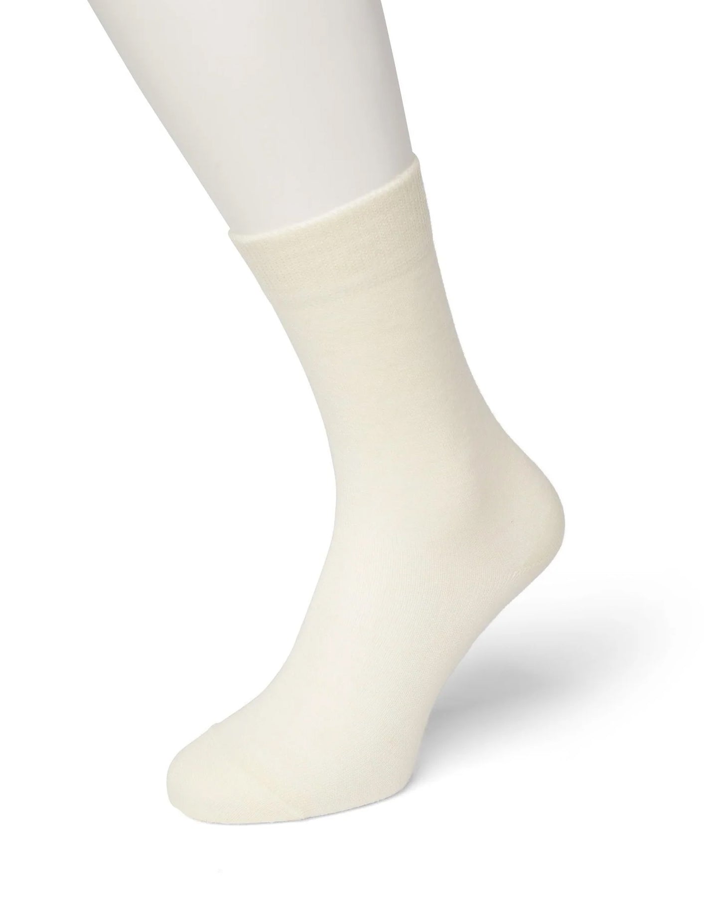 Bonnie Doon Wool/Cotton Sock BD631402 - Ivory / cream warm thermal ankle socks perfect for the cold Winter weather