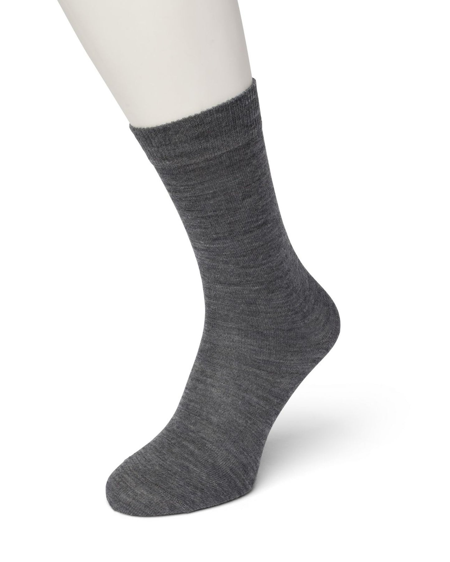 Bonnie Doon Wool/Cotton Sock BD631402 - grey (medium heather grey) warm thermal ankle socks perfect for the cold Winter weather