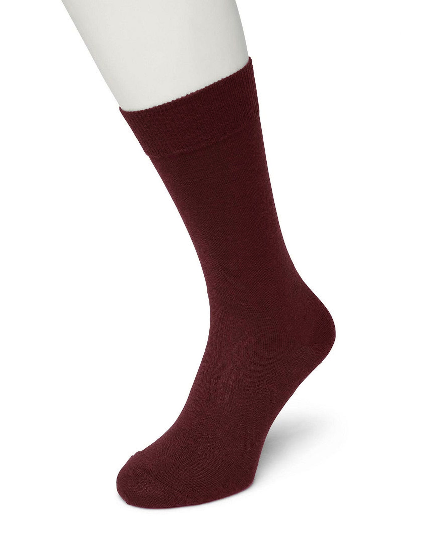 Bonnie Doon Wool/Cotton Sock BD631402 - Burgundy (bordeaux) warm thermal ankle socks perfect for the cold Winter weather