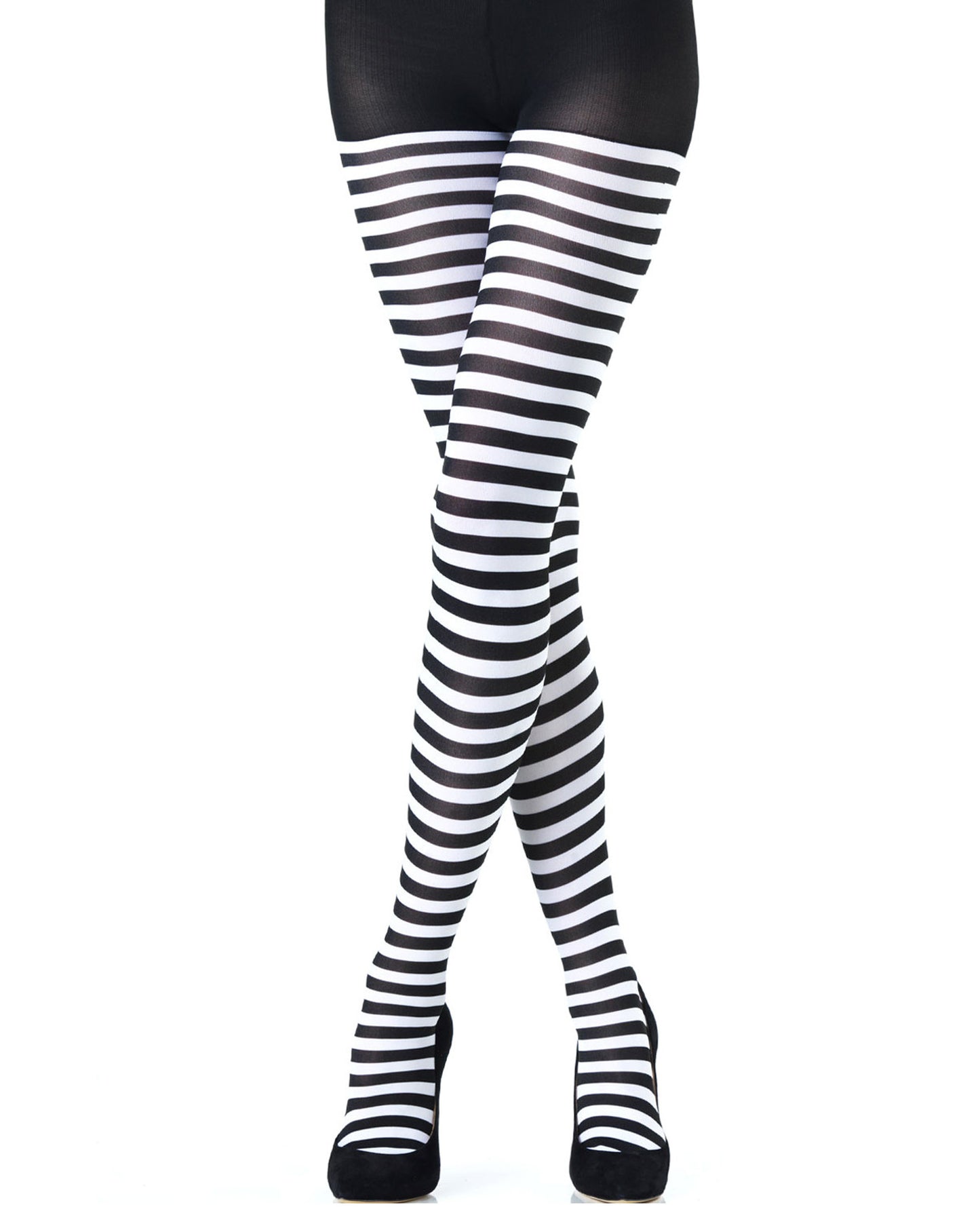 Two Toned Horizontal Stripe Tights