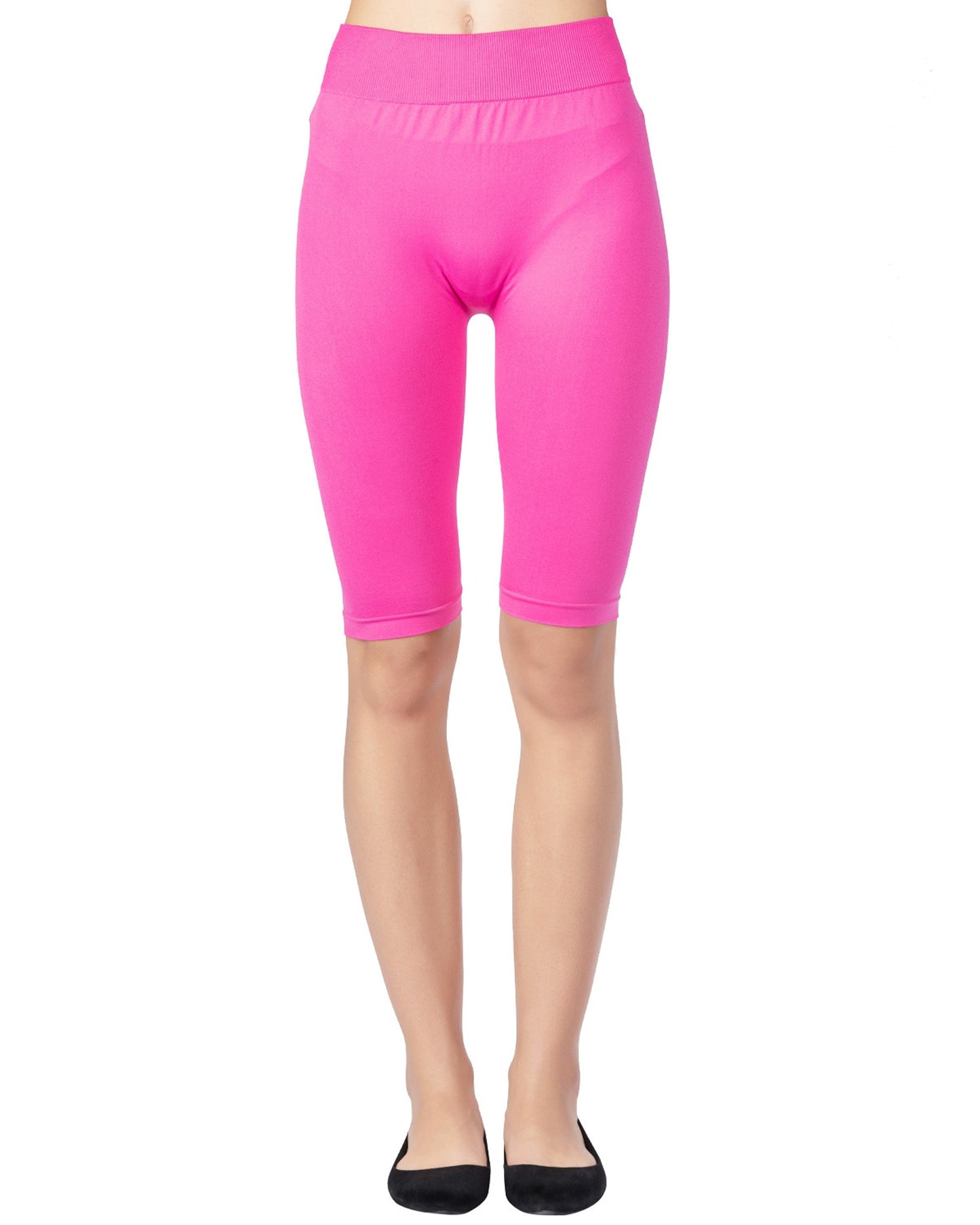 Emilio Cavallini 1385.15.2 Basic Cycling Shorts - pink biker shorts, worn with black pumps.