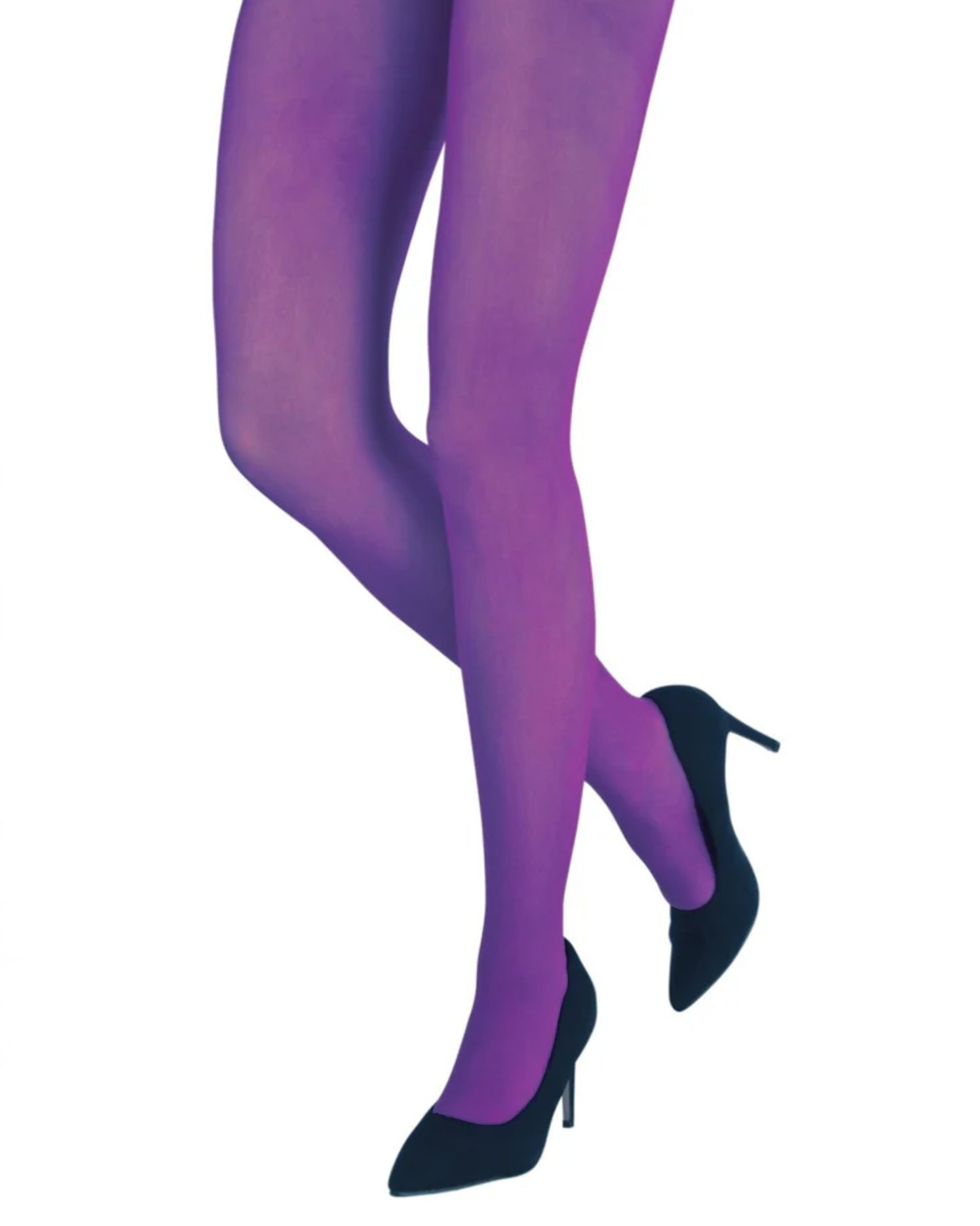 Emilio Cavallini 3 Dimensions Tights - 30 denier matte semi-sheer tights in purple