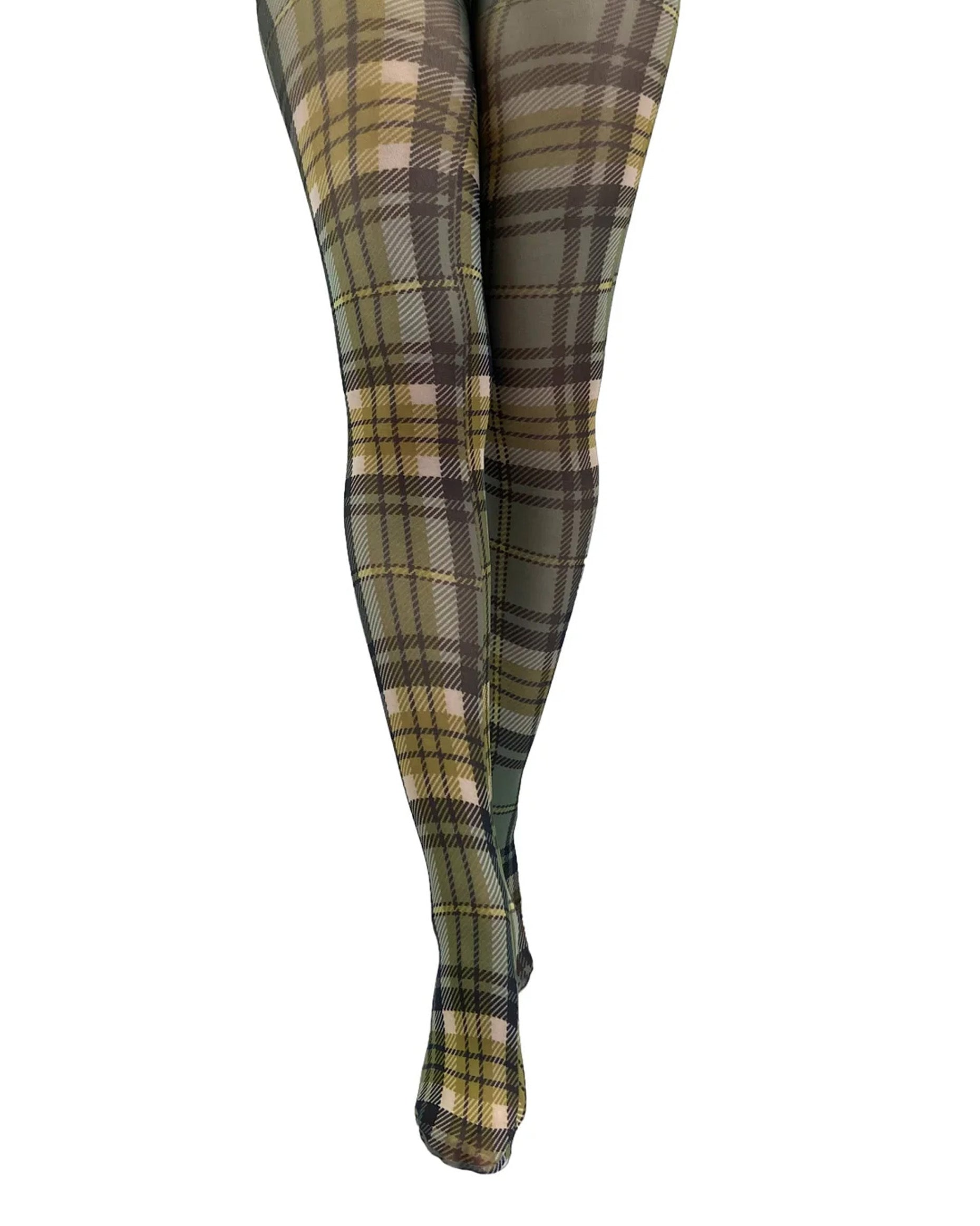 Green Tartan Tights