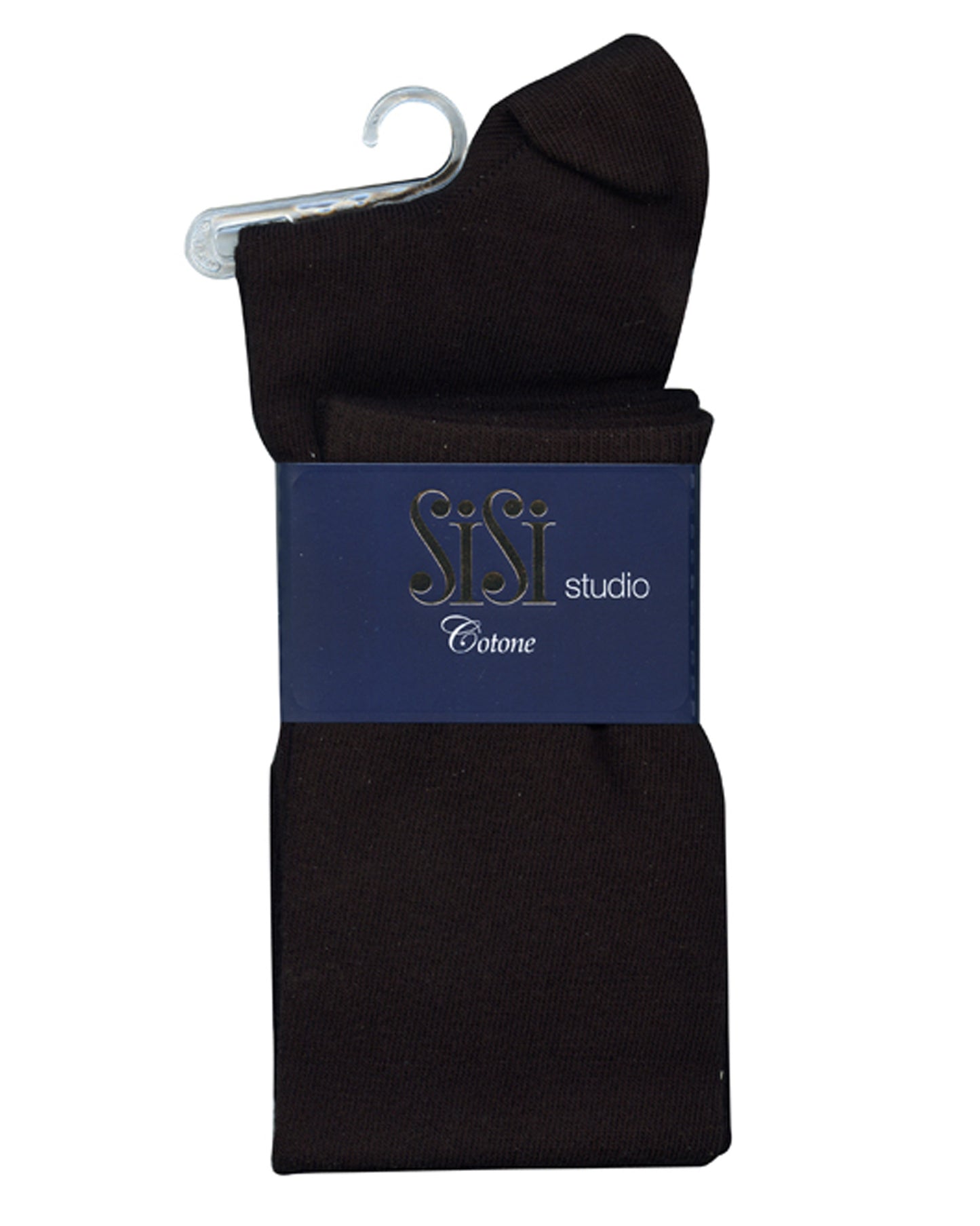 SiSi Soft Cotton Gambaletto pack - Light weight cotton knee length socks with a deep elasticated cuff, shaped heel and flat toe seam. Available in black and navy.