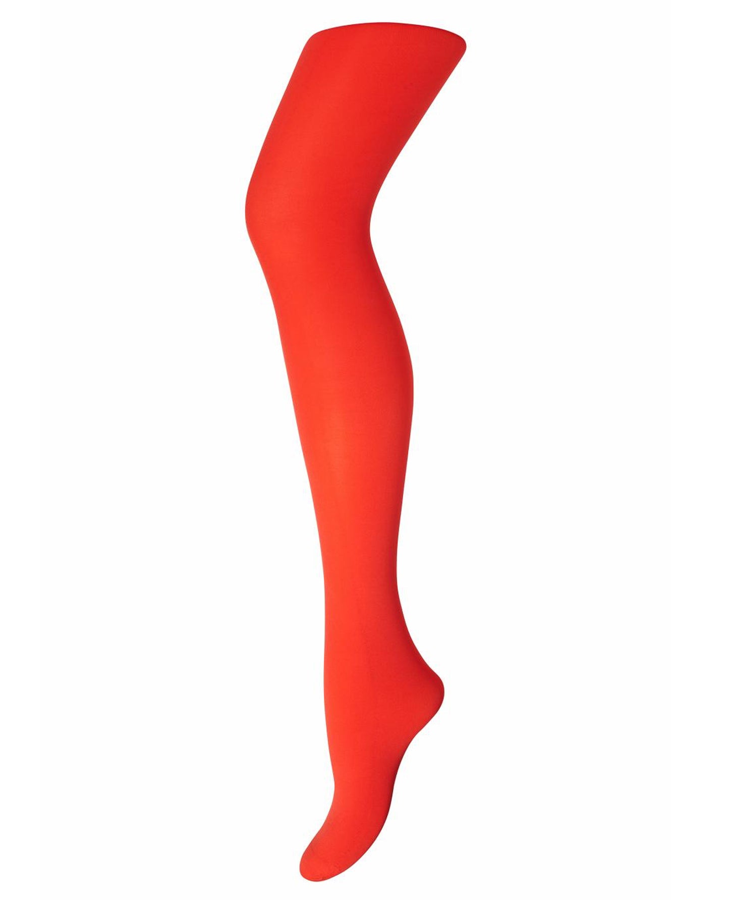 Sneaky Fox Ingrid Recycled Tights - 60 den sustainable eco coloured opaque tights in bright tomato red