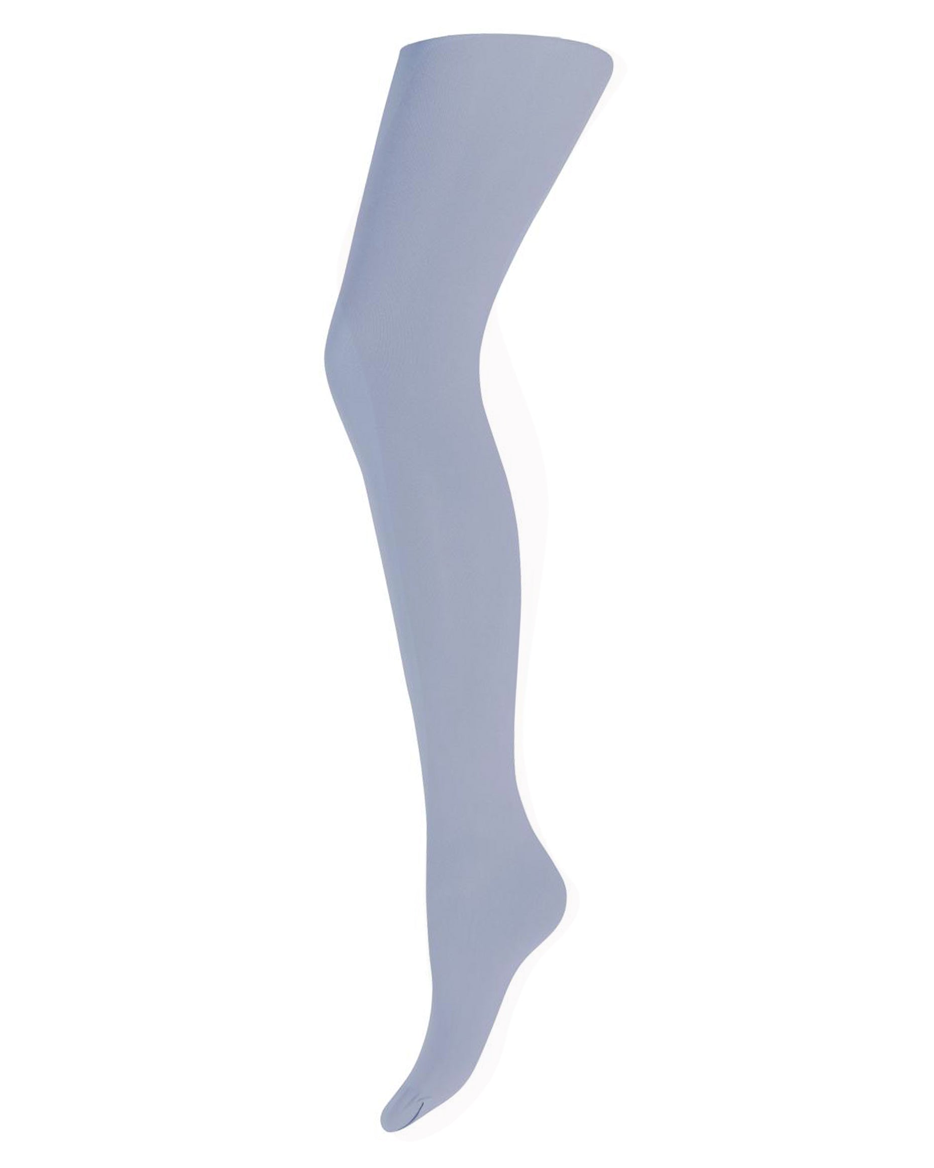 Sneaky Fox Ingrid Recycled Tights - 60 den sustainable eco coloured opaque tights in pale pastel blue (stonewash)