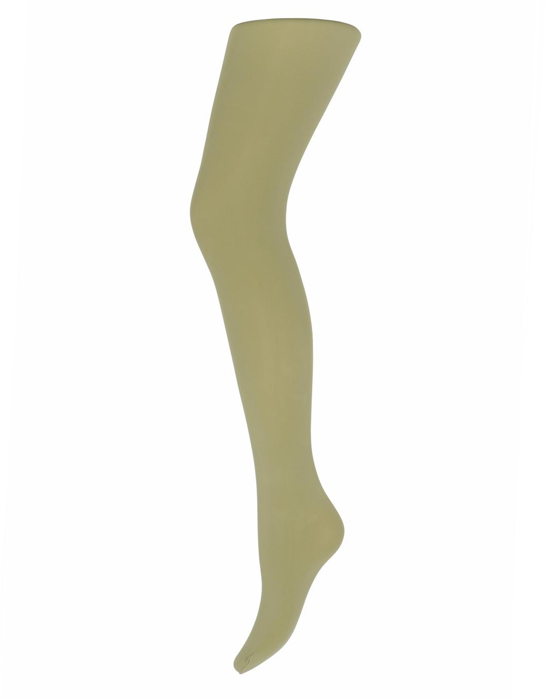 Sneaky Fox Ingrid Recycled Tights - 60 den sustainable eco coloured opaque tights in pale light khaki green (cedar)
