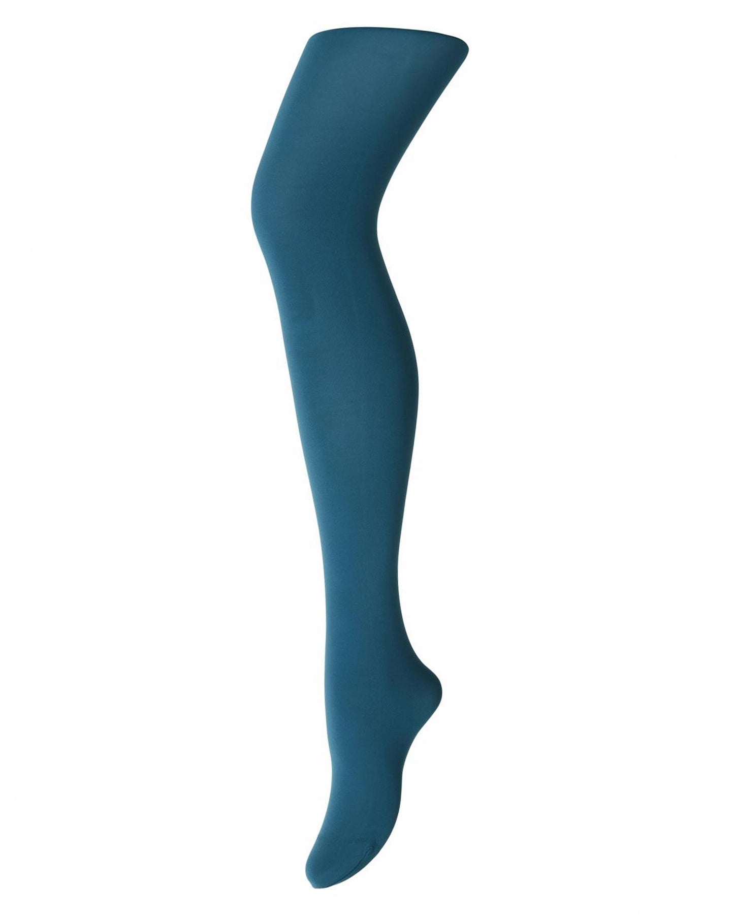 Sneaky Fox Ingrid Recycled Tights - 60 den sustainable eco coloured opaque tights in teal blue (Cosair)