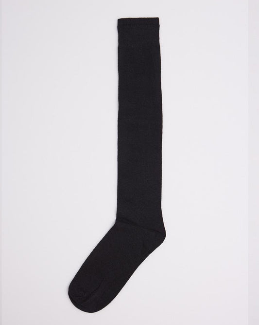 Ysabel Mora 12374 Cotton Knee-Highs - Black cotton knee-high socks with an elasticated comfort cuff, flat toe seams and shaped heel.