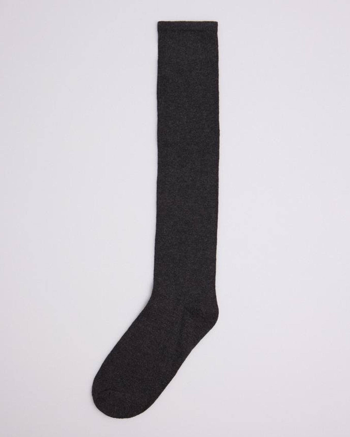 Ysabel Mora 12374 Cotton Knee-Highs - Dark grey cotton knee-high socks with an elasticated comfort cuff, flat toe seams and shaped heel.