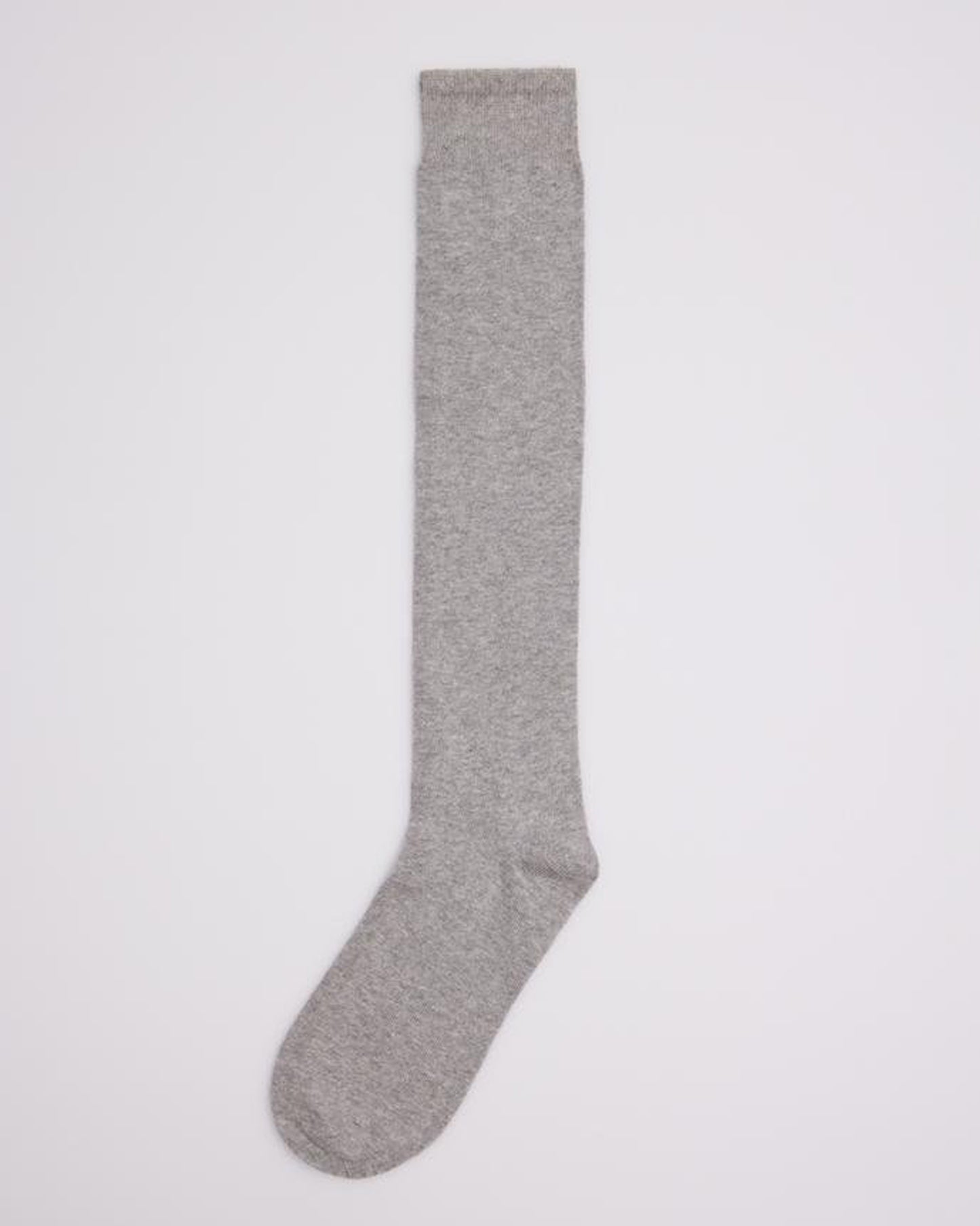 Ysabel Mora 12374 Cotton Knee-Highs - Light grey cotton knee-high socks with an elasticated comfort cuff, flat toe seams and shaped heel.