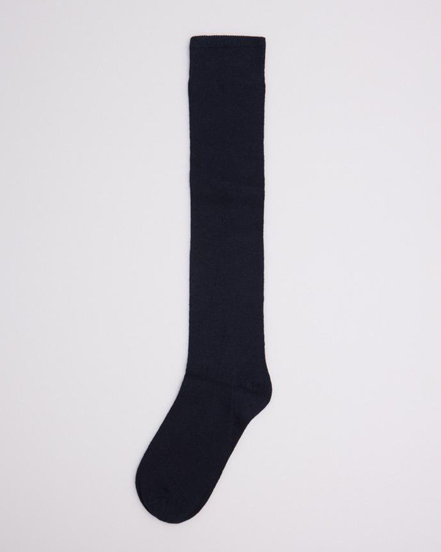 Ysabel Mora 12374 Cotton Knee-Highs - navy cotton knee-high socks with an elasticated comfort cuff, flat toe seams and shaped heel.