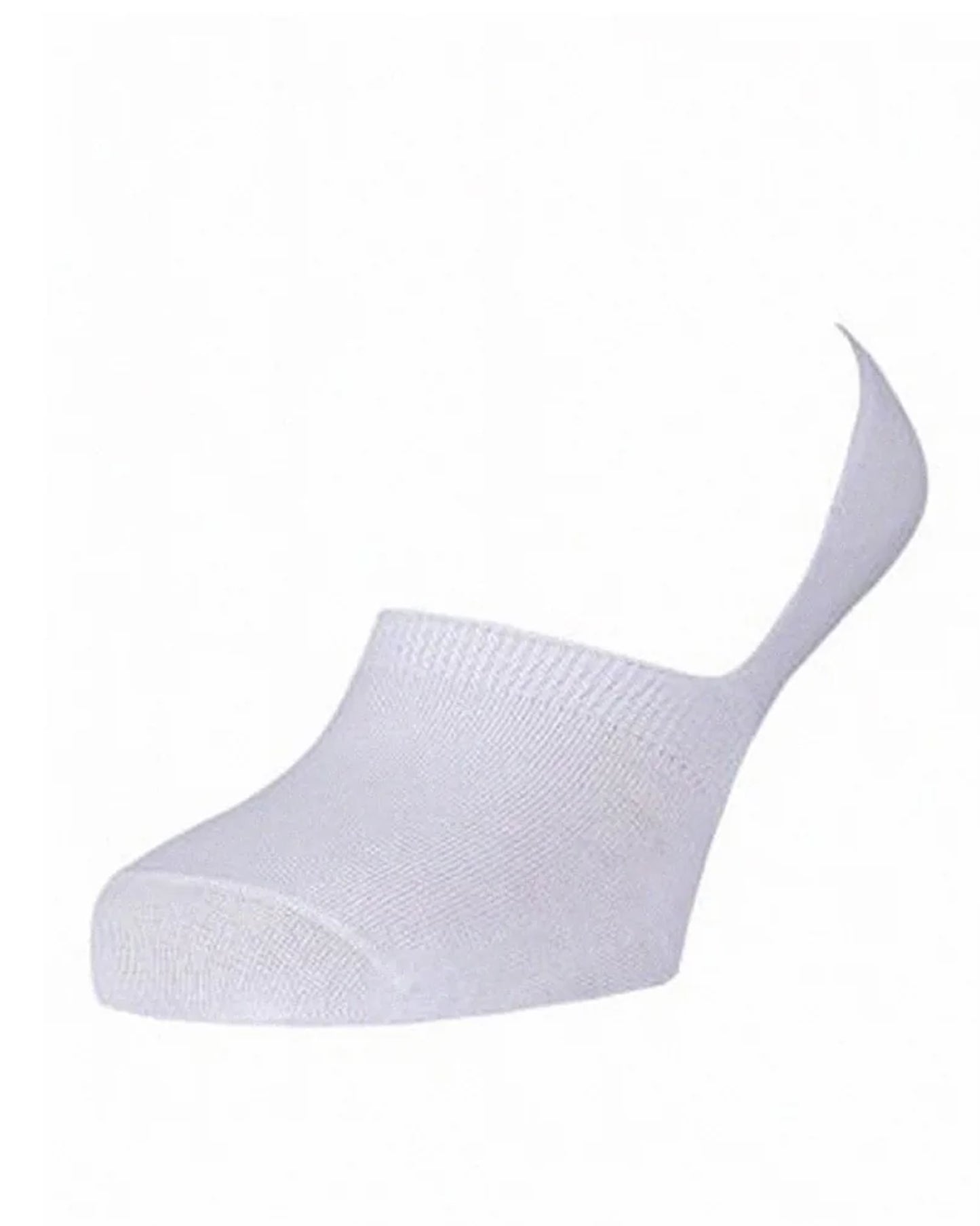 White ankle sock on a white background