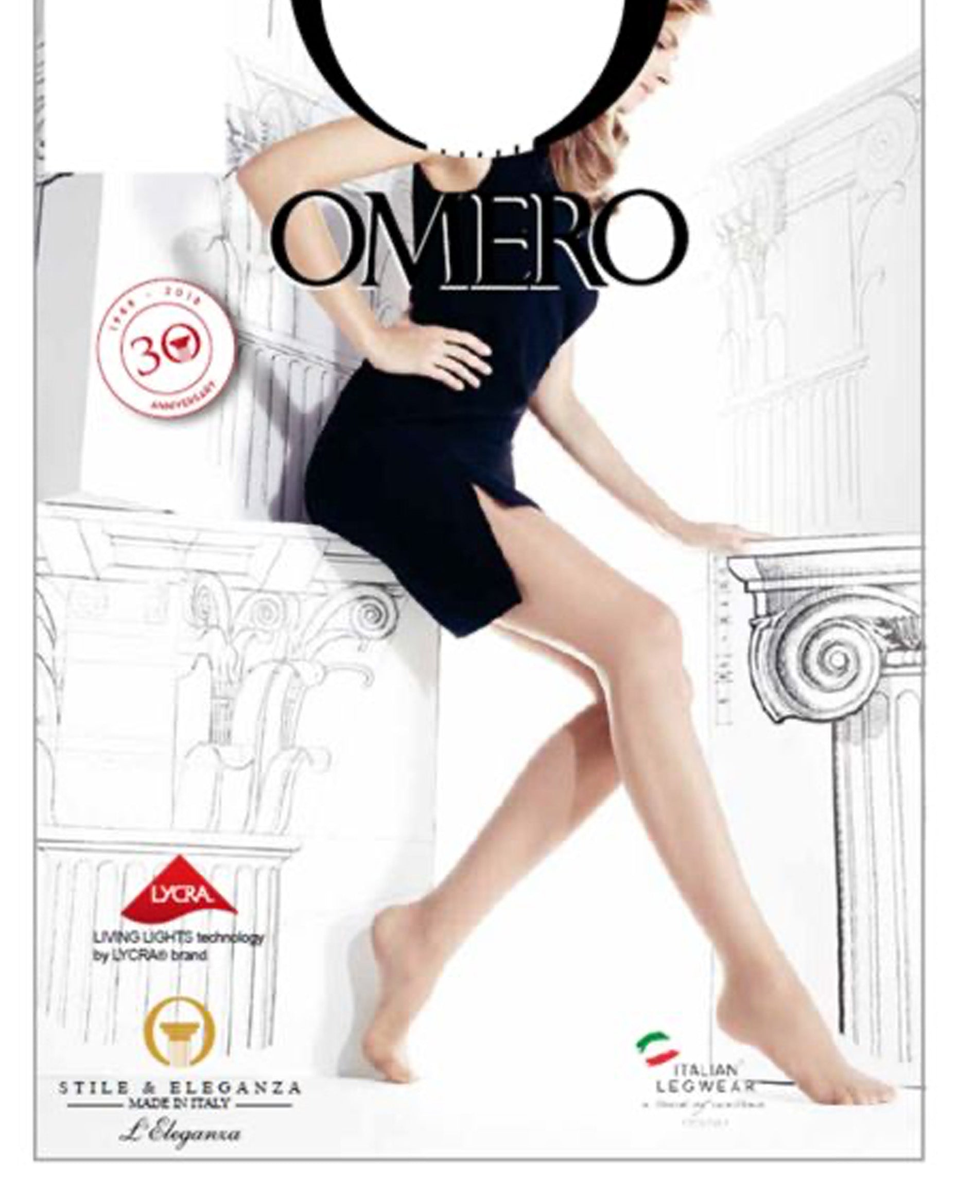 Omero Efira 20 Collant Pack - Classic sheer cream tights with a sheer body, flat seams, cotton gusset and comfort waistband.