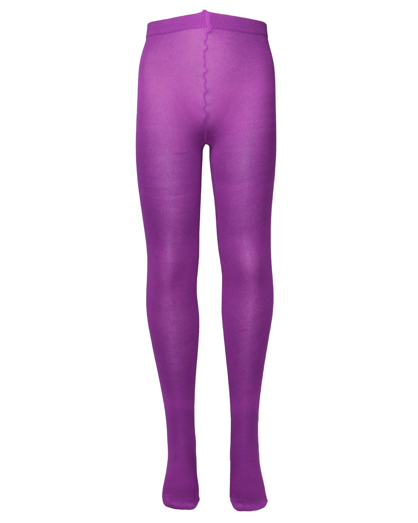 Omsa MiniCotton Collant - Bright purple soft cotton mix knitted tights with a deep comfort waistband and flat seamless toe.