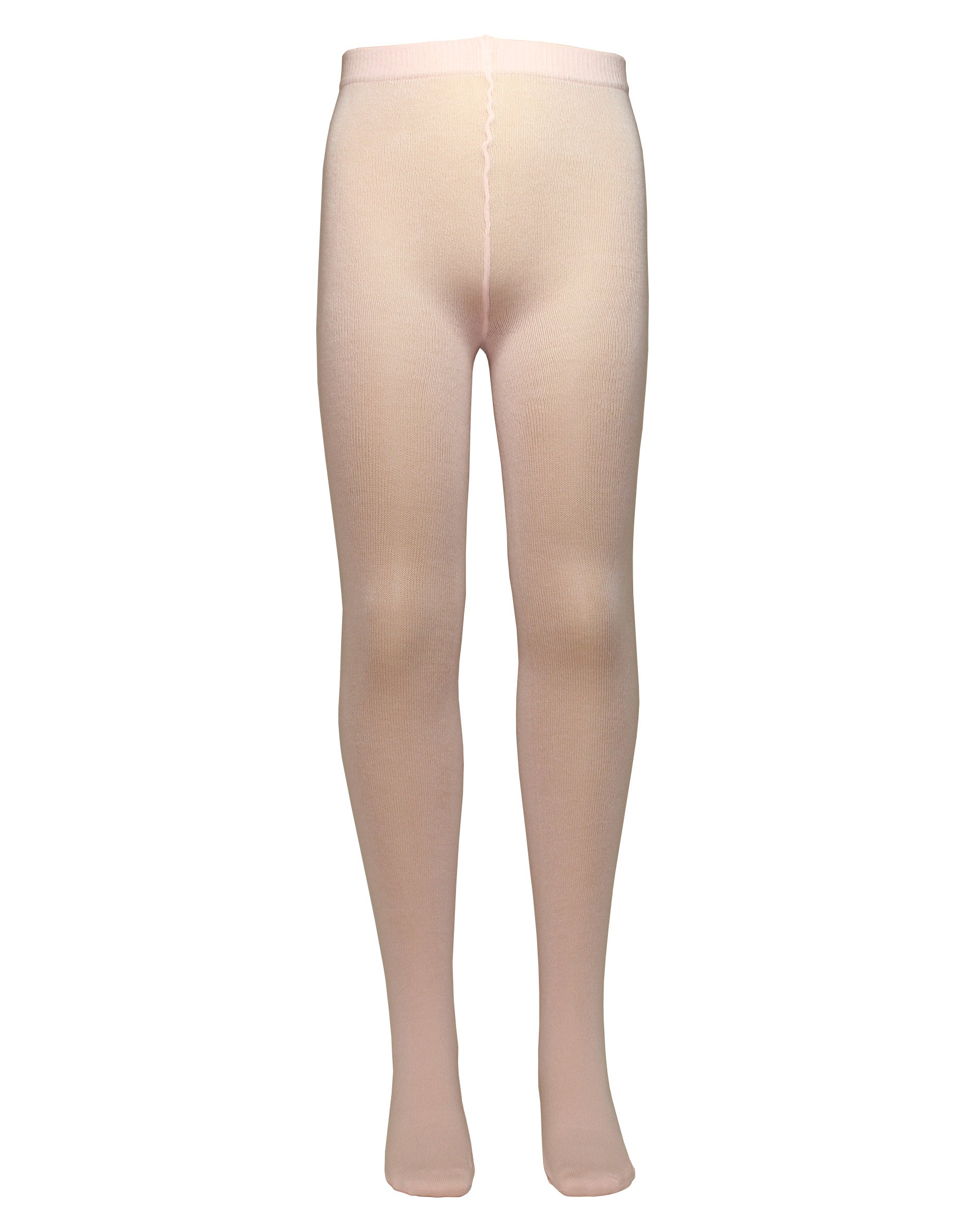 Omsa MiniCotton Collant - Light baby pink soft cotton mix knitted tights with a deep comfort waistband and flat seamless toe.