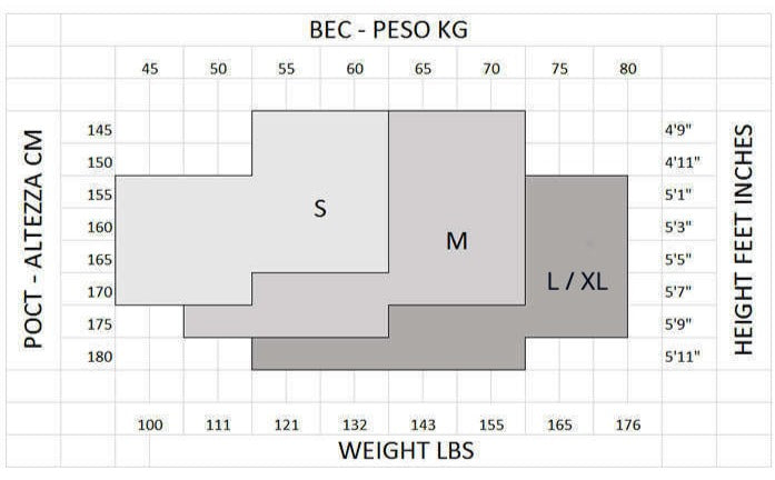 Oroblù - Size Chart