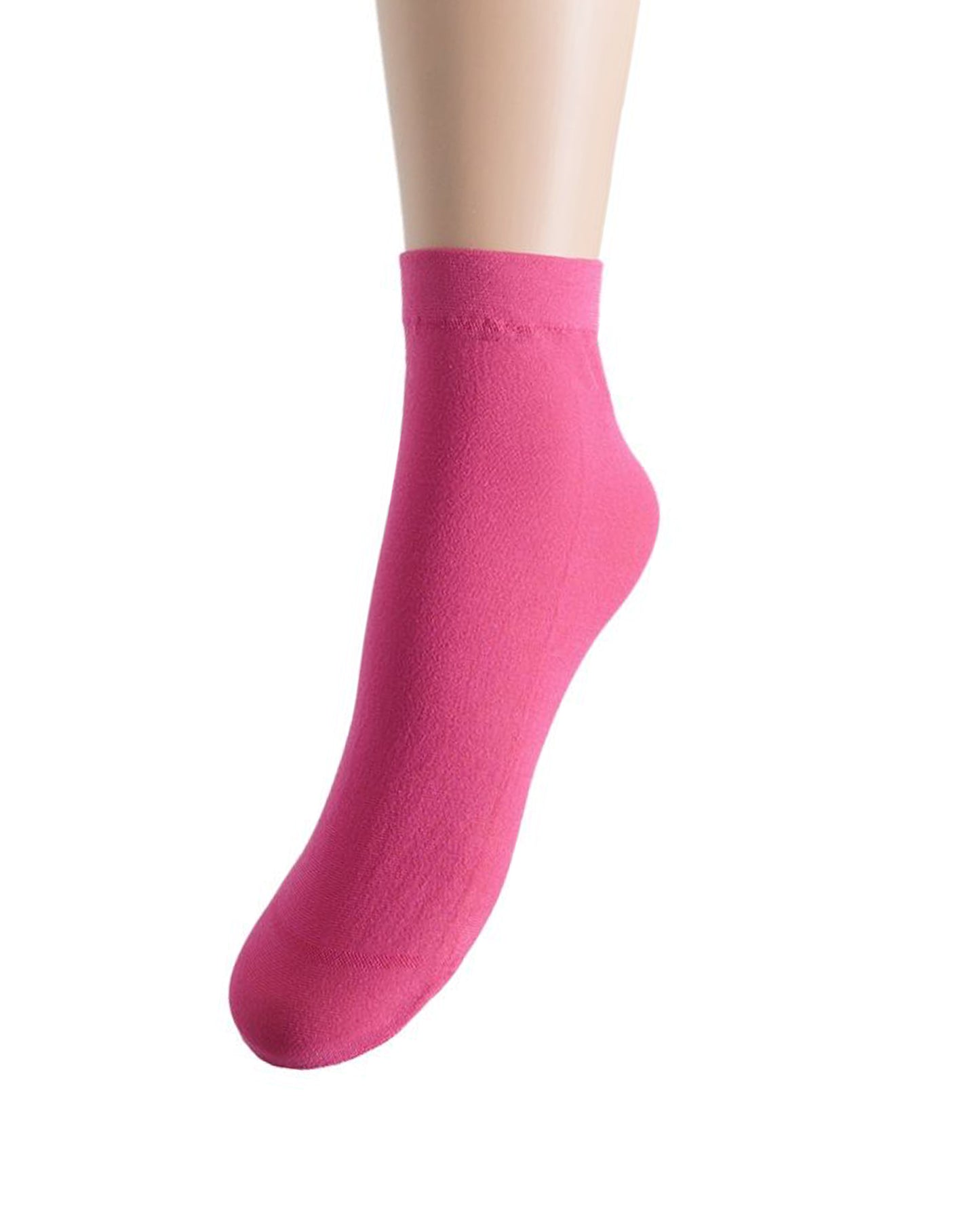 Trasparenze Monique Calzino - Pink (Lampone) light weight cotton mix ankle socks.
