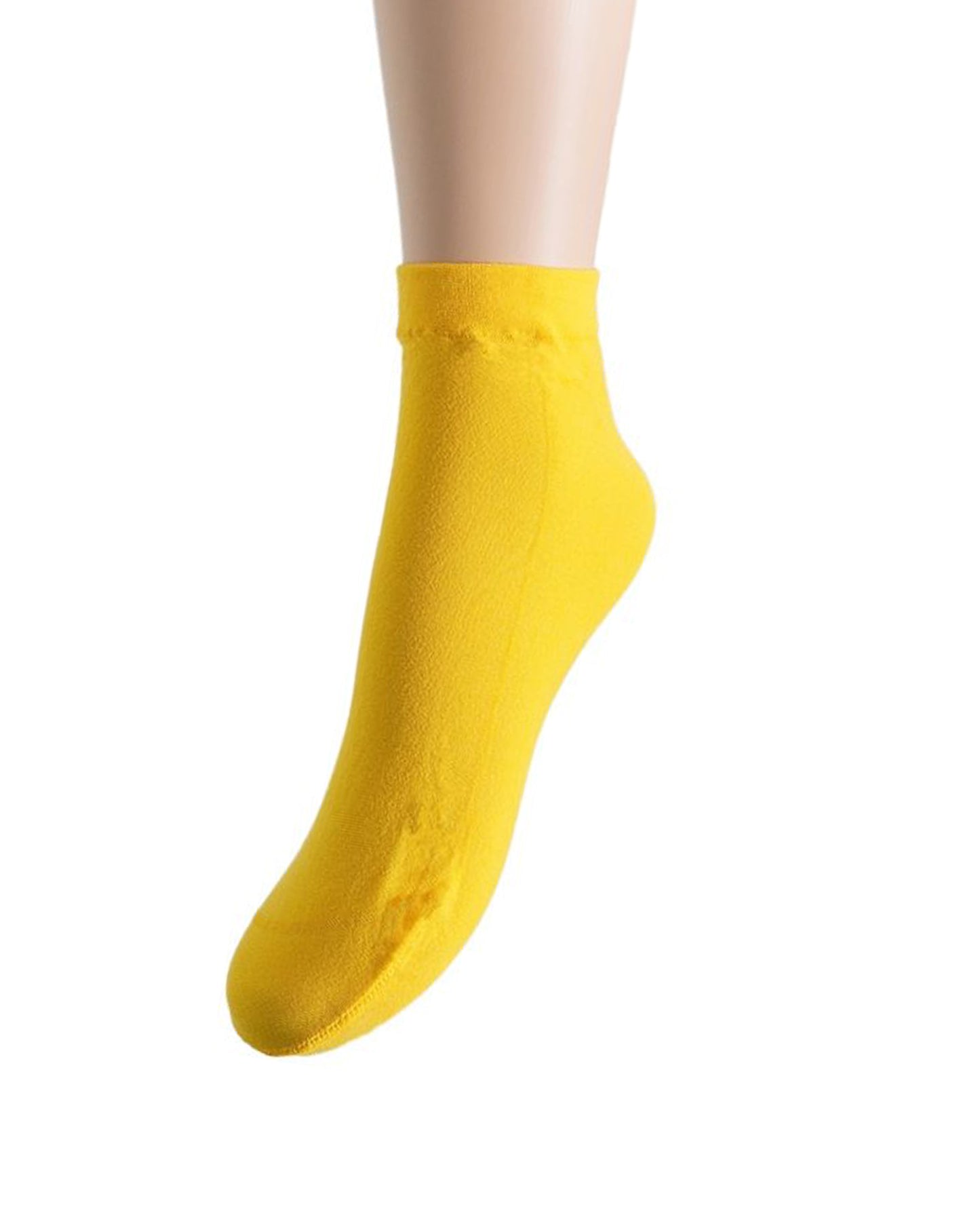 Trasparenze Monique Calzino - Yellow (giallo) light weight cotton mix ankle socks.
