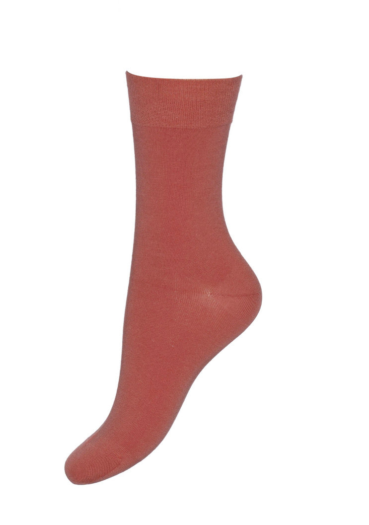 Bonnie Doon 632401 Cotton Sock -  Pale Maroon (burgundy) men's cotton ankle socks.
