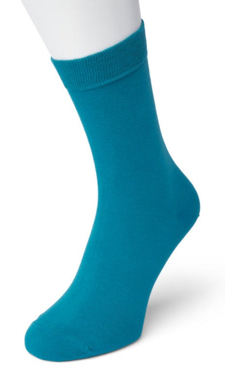 Bonnie Doon 83422 / BD632401 Cotton Sock - teal blue ankle socks available in men and women sizes