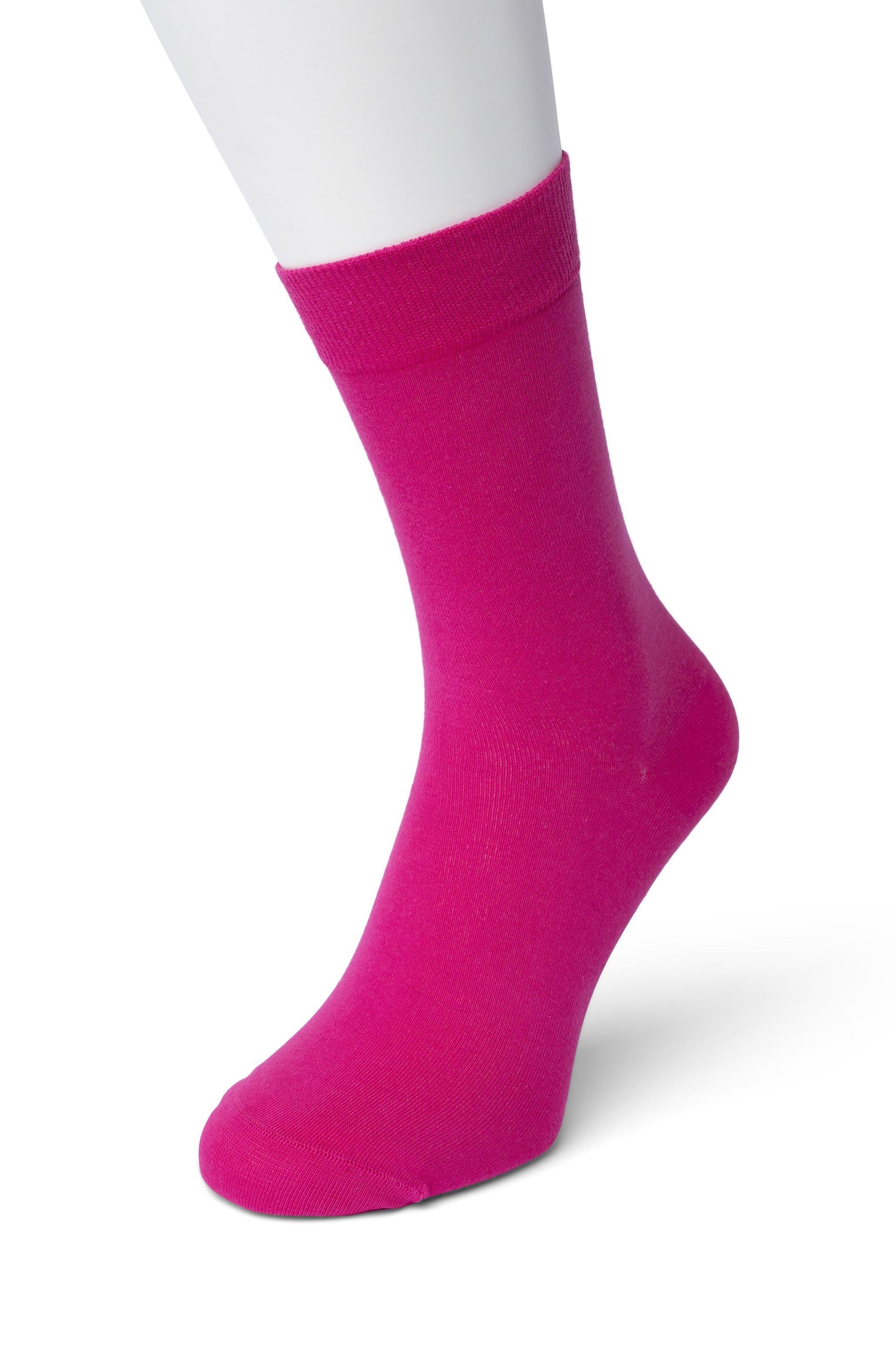 Bonnie Doon 83422 / BD632401 Cotton Sock -  Bright fuchsia pink socks available in men and women sizes