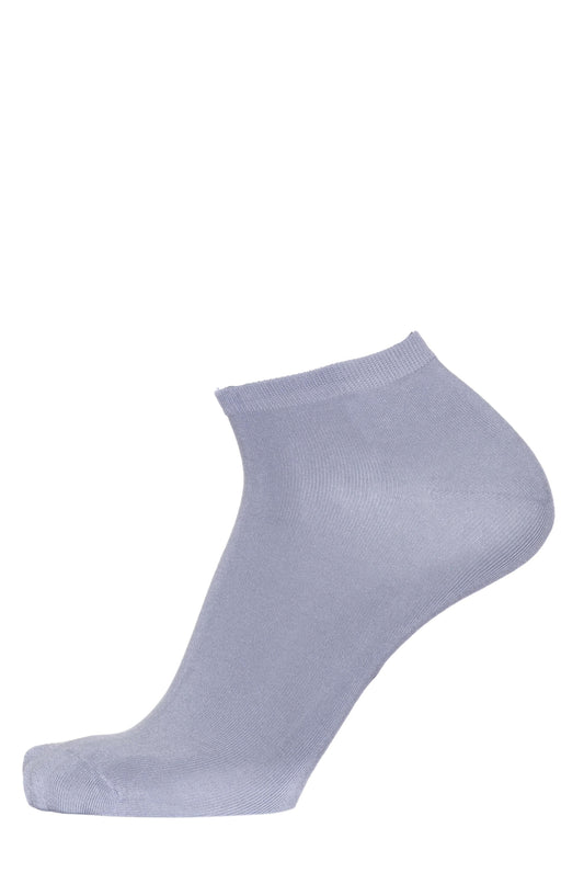 Bonnie Doon BD041099 Bamboo Short Sock - Light grey soft and breathable bamboo mix low ankle socks.