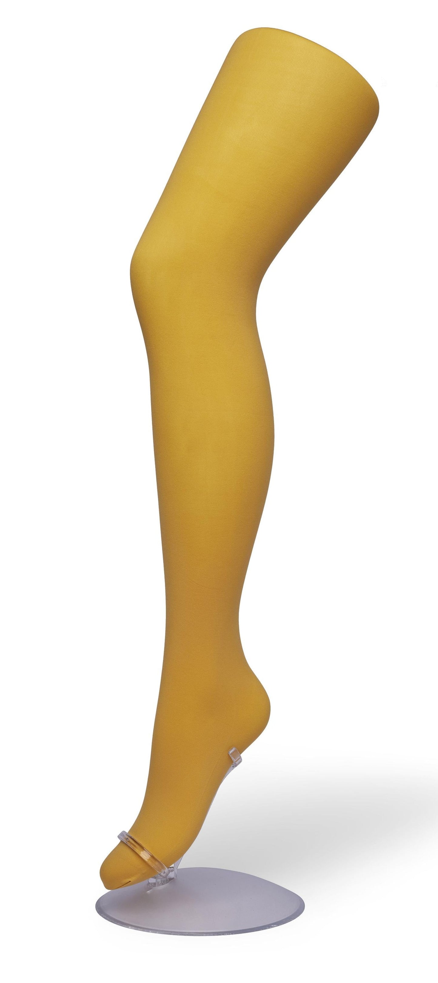 Bonnie Doon BN161911 Opaque Comfort 40 Tights - Light Mustard (mineral yellow) soft opaque tights with a deep high waist band, gusset and extra panel in size XXL.