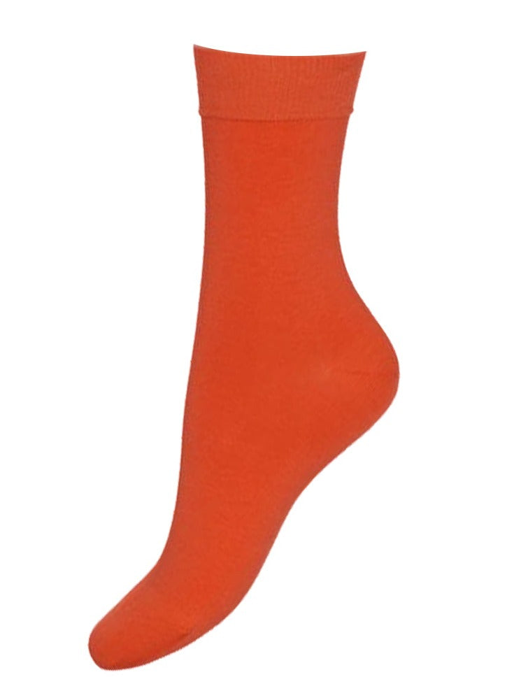 Bonnie Doon 83422 / BD632401 Cotton Sock - Spicy dark orange ankle socks available in men and women sizes