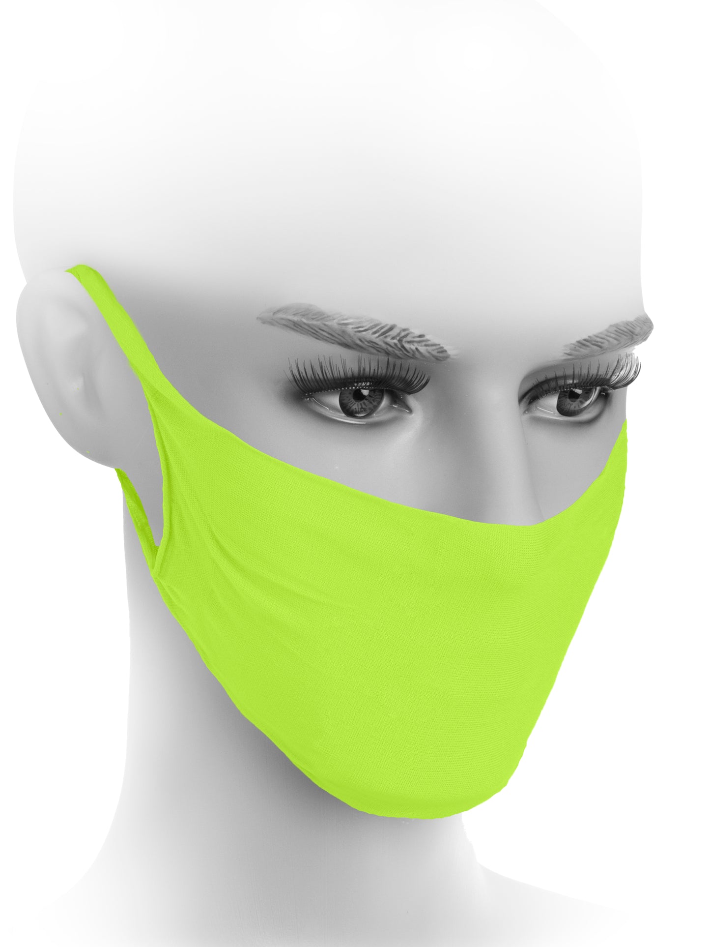 Fiore Hygiene Face Mask M0001 - face covering in bright neon yellow