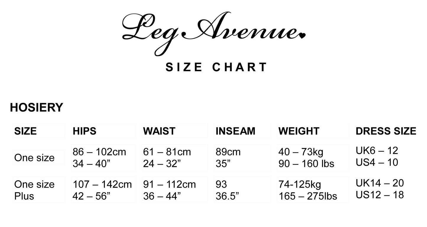 Leg Avenue Size Chart