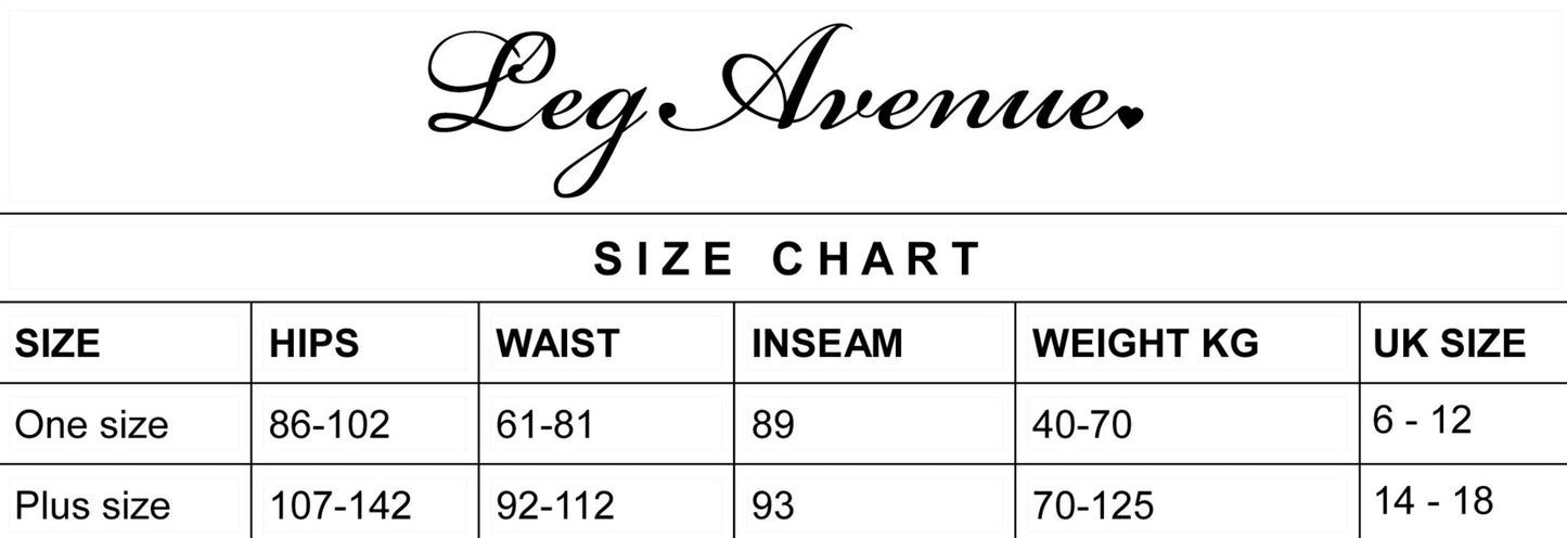 Leg Avenue - Size Chart