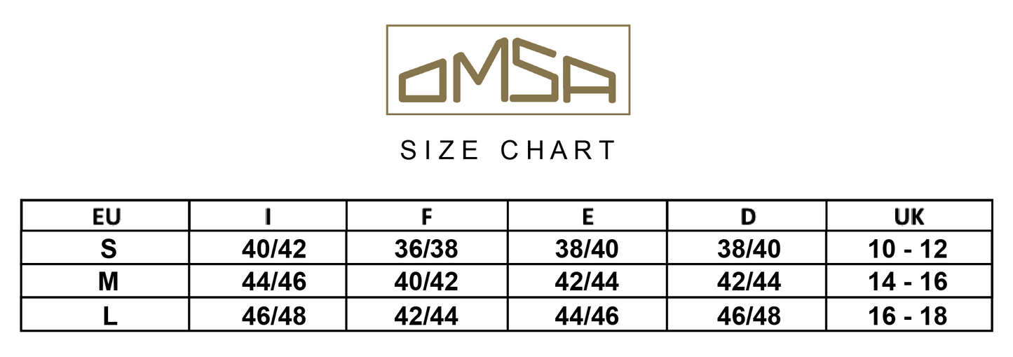 Omsa Size Chart