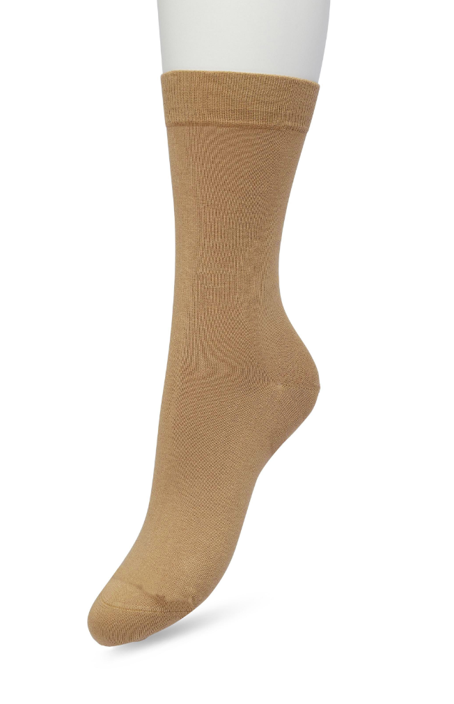 Bonnie Doon 83422 / BD632401 Cotton Sock -  Beige sand socks available in men and women sizes