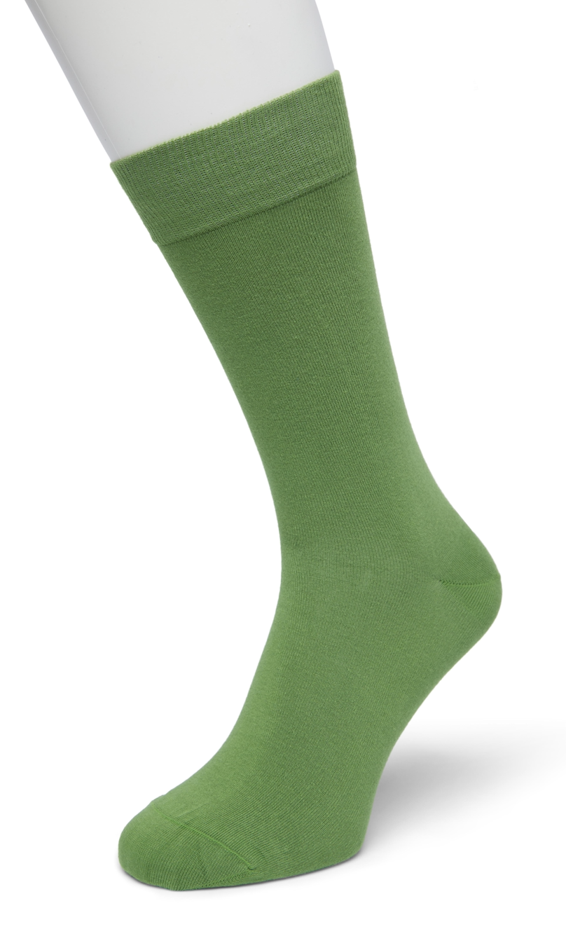 Bonnie Doon Cotton Socks - olive green (loden frost) men's and women's sizes.