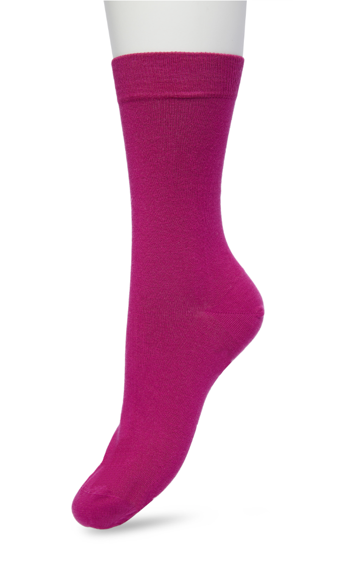Bonnie Doon 83422 / BD632401 Cotton Sock -  Dark pink/rose violet ankle socks available in men and women sizes