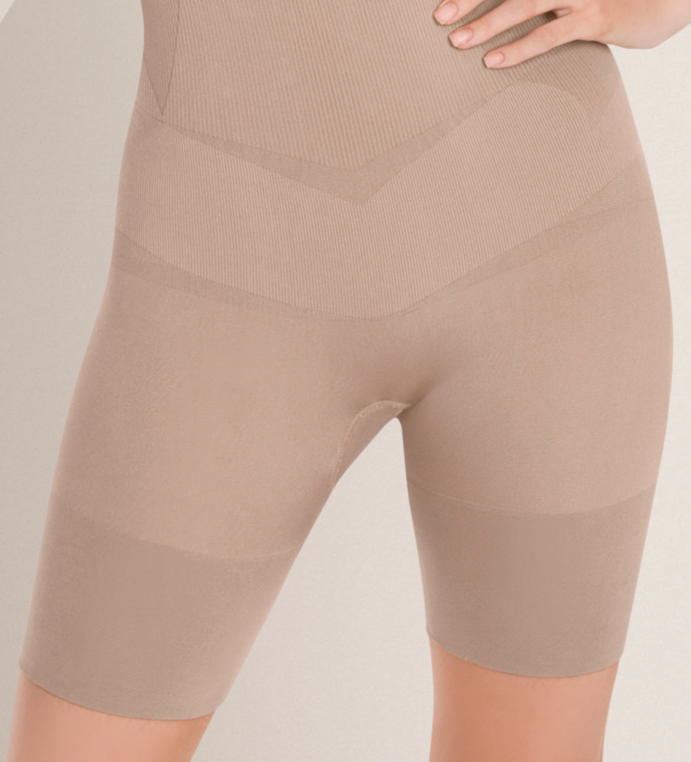 Julie France JF002 Boxer Body Shaper - nude full body shape wear, perfect foundation wear to smooth and lift your silhouette
