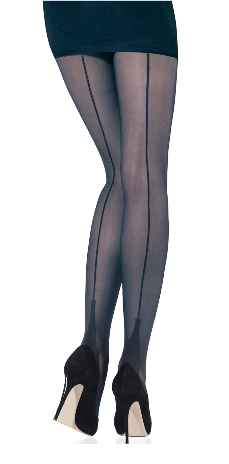 Emilio Cavallini 5985.1.88 Classic Back Seamed Tights - 30 denier navy back seam tights