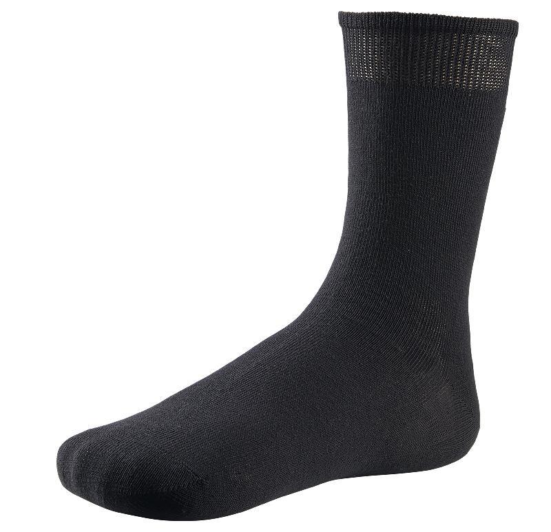 Ysabel Mora 12781 All Cotton Sock - Light 100% cotton black ankle socks with anti-pressure cuff, shaped heel and flat toe seams.