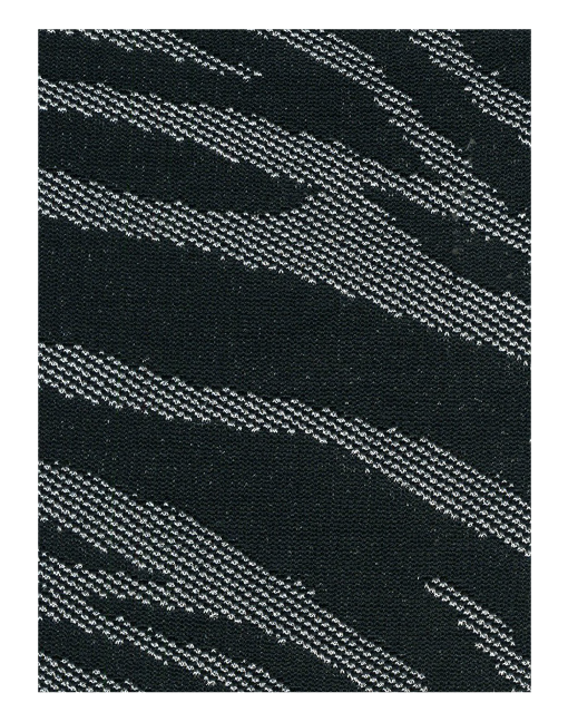 Omsa Gently Calzino - Soft matte opaque black fashion ankle socks with a woven grey zebra print style pattern.