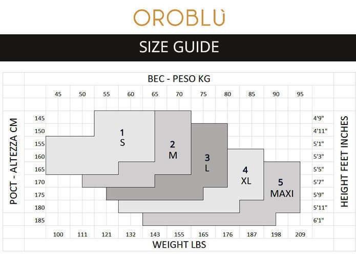 Oroblù - Size Chart