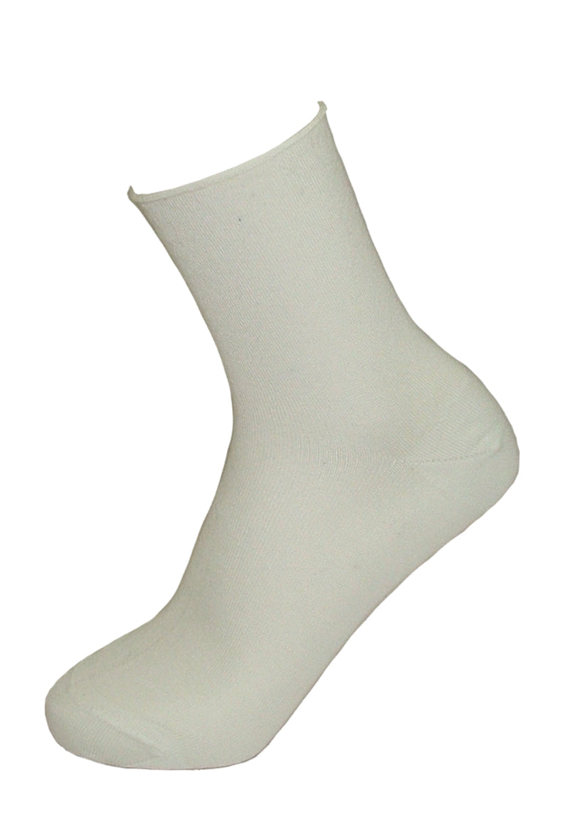 Silvia Grandi - Basic Cotton Socks - white no cuff cotton ankle socks