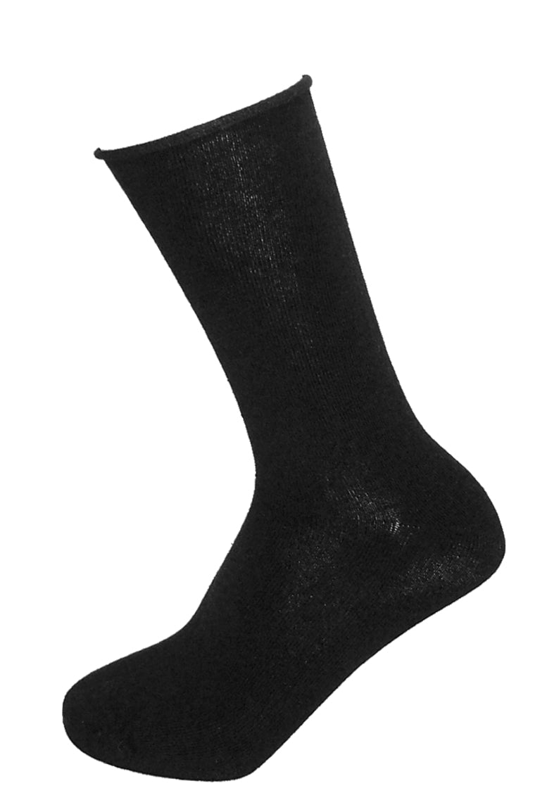 Ysabel Mora - 12726 Basico Sin Puno - no cuff cotton ankle socks in black