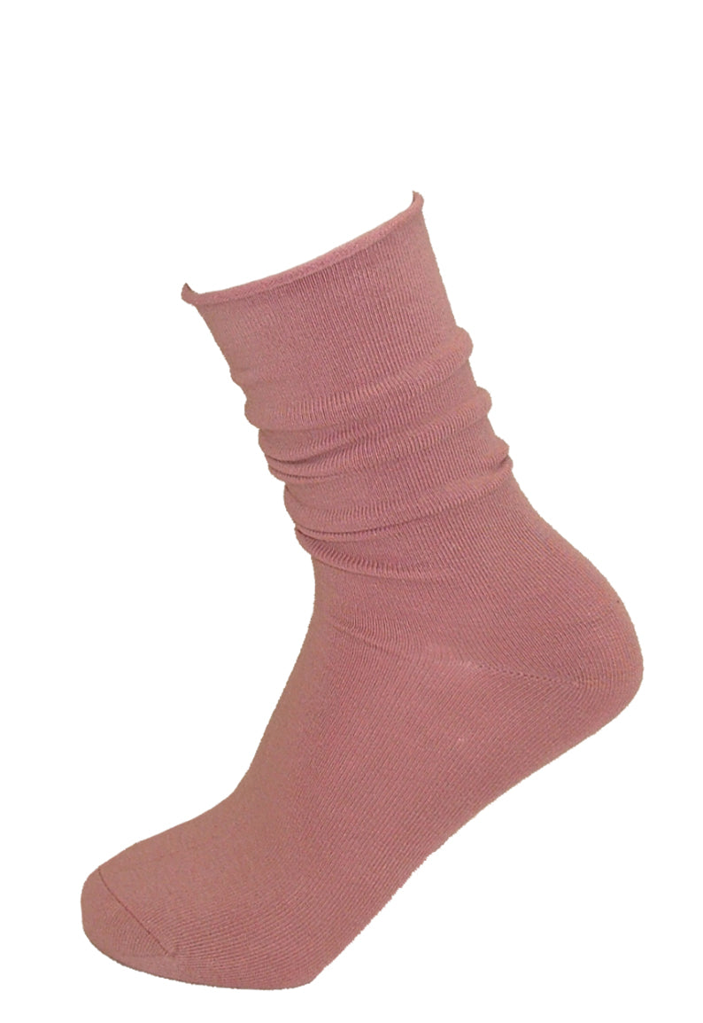 Ysabel Mora - 12726 Basico Sin Puno - no cuff cotton ankle socks in pale pink