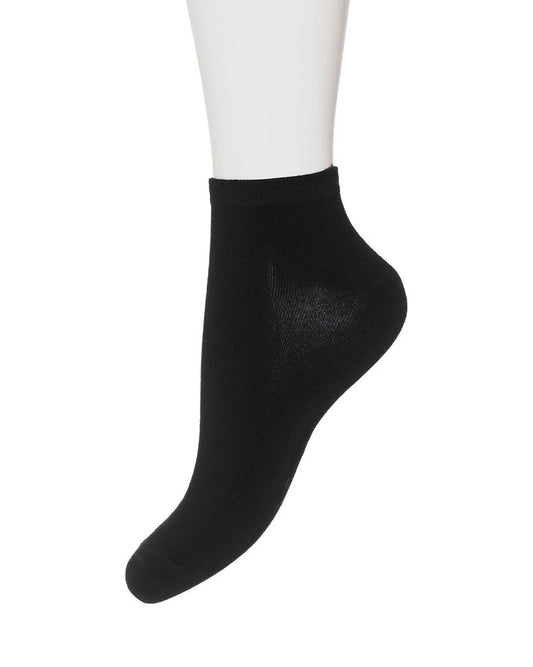 Bonnie Doon BD041099 Bamboo Short Sock - black soft and breathable bamboo mix low ankle socks.