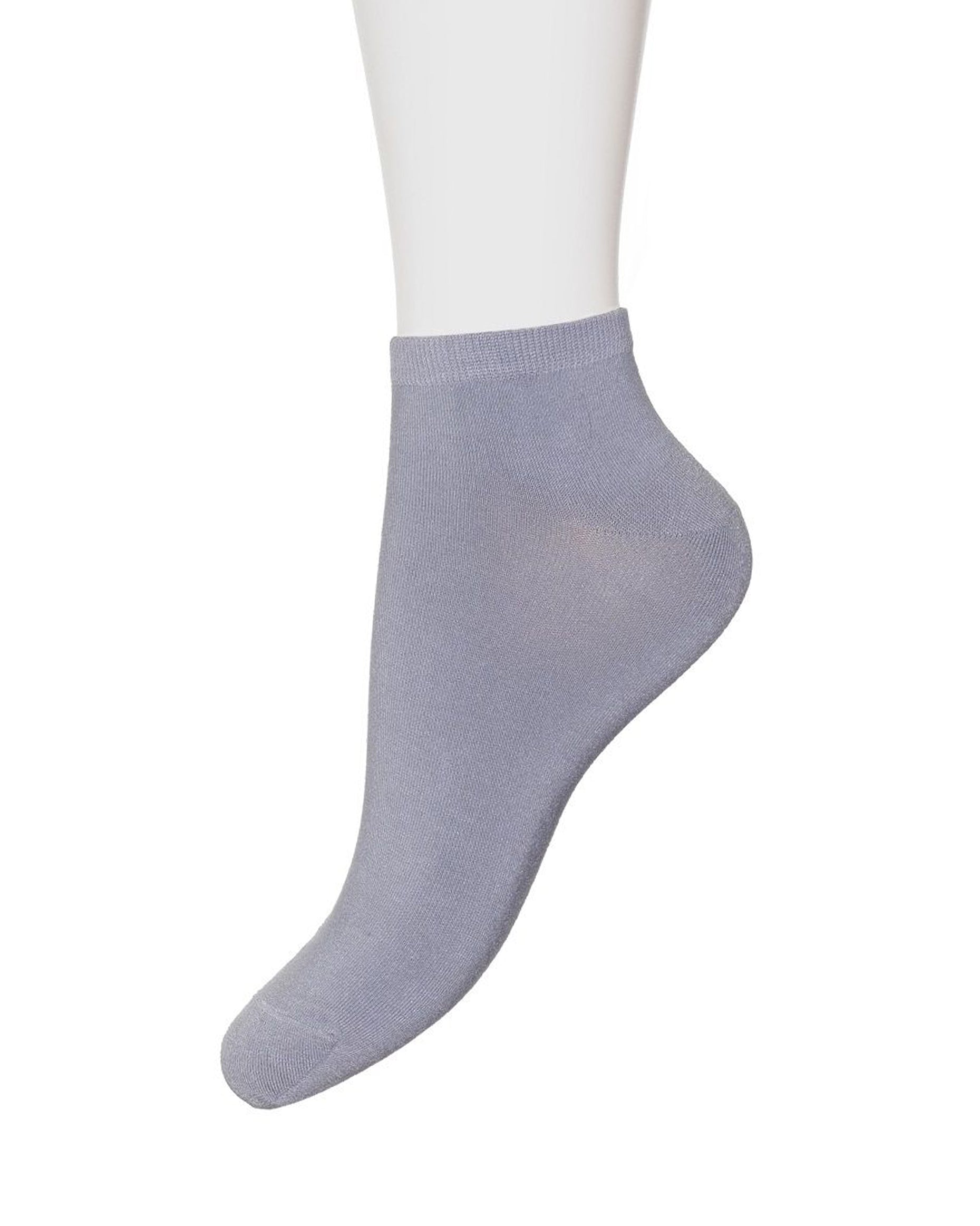 Bonnie Doon BD041099 Bamboo Short Sock - Light grey soft and breathable bamboo mix low ankle socks.