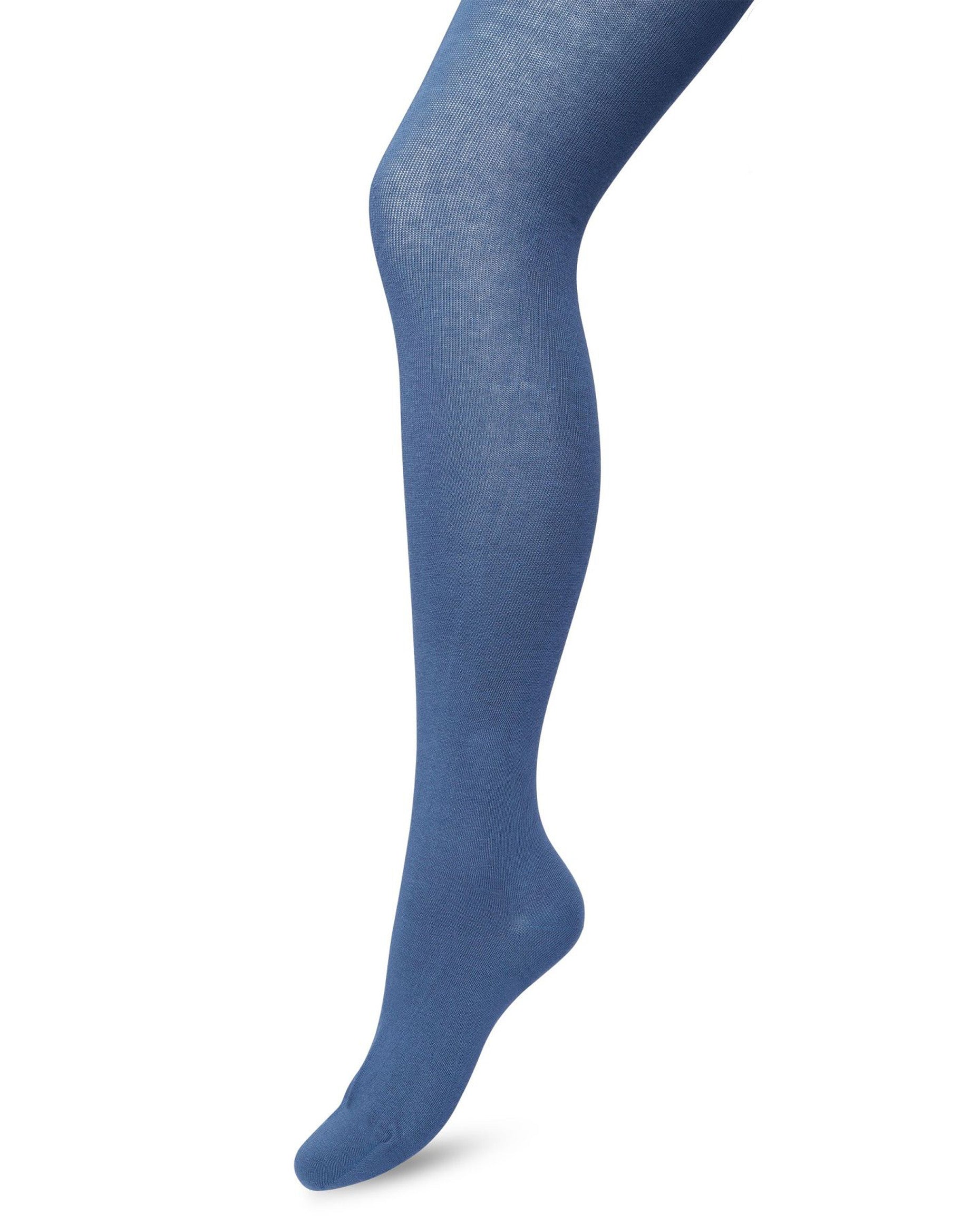 Bonnie Doon Bio Cotton Tights - Denim blue (bering sea) Warm and soft knitted organic cotton Winter thermal tights.